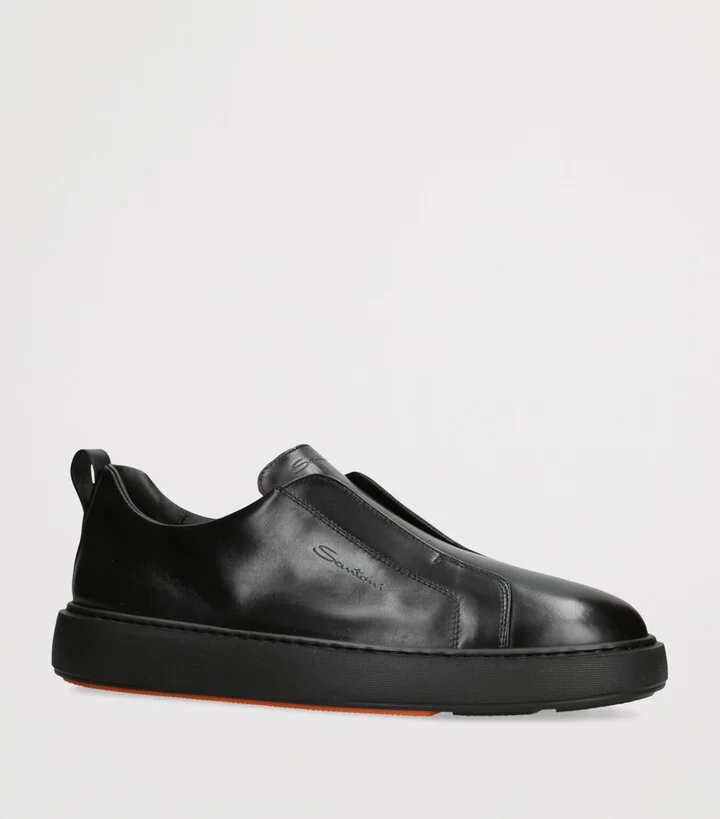 Santoni Leather Clean Icon Sneakers - Image 3