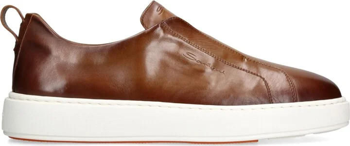 Santoni Leather Clean Icon Sneakers