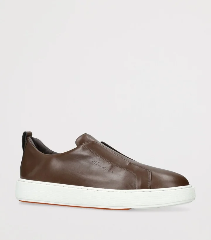 Santoni Leather Clean Icon Victory Sneakers - Image 3