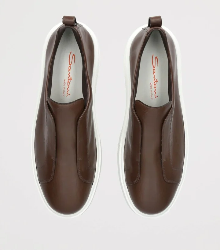 Santoni Leather Clean Icon Victory Sneakers - Image 4