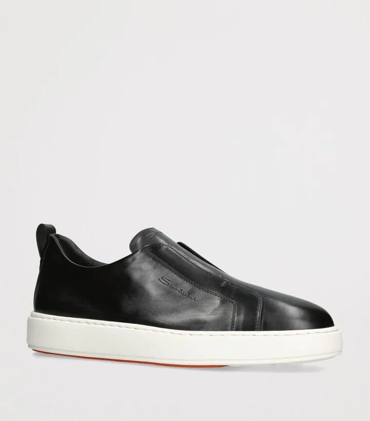 Santoni Leather Clean Icon Victory Sneakers - Image 3