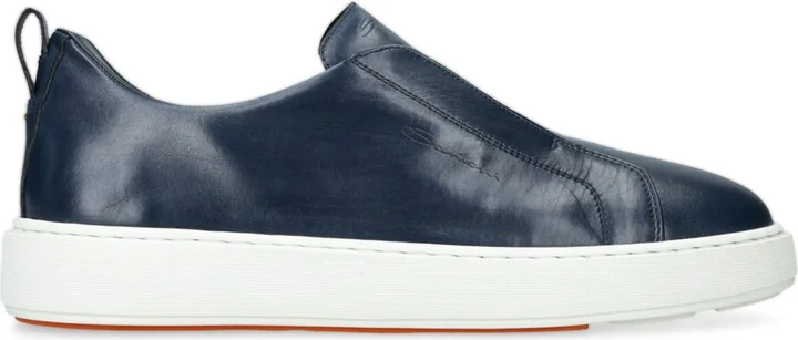 Santoni Leather Clean Icon Victory Sneakers