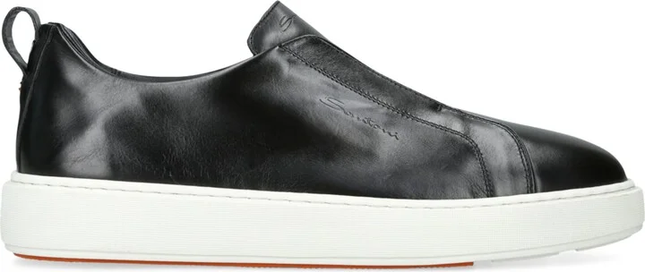 Santoni Leather Clean Icon Victory Sneakers