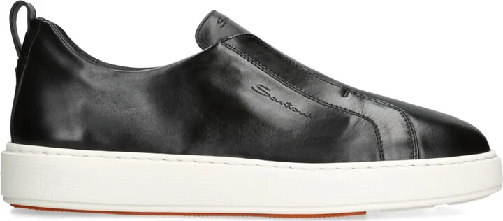 Santoni Leather Clean Icon Victory Sneakers