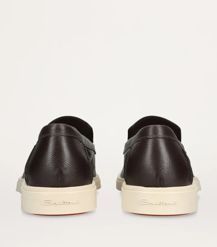 Santoni Leather Detroit Loafers - Image 2
