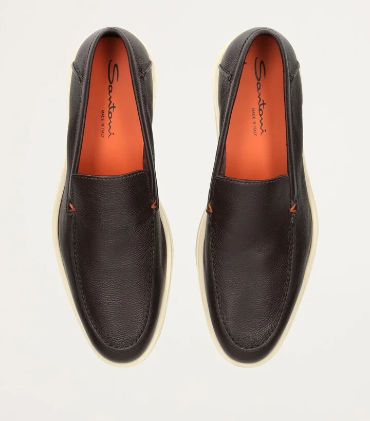 Santoni Leather Detroit Loafers - Image 4