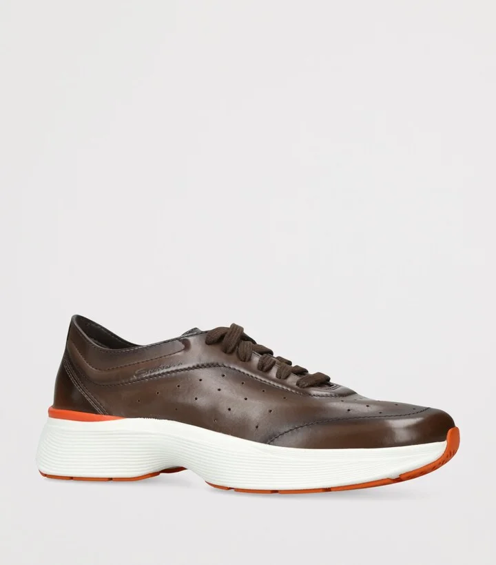 Santoni Leather Easy Bounce Sneakers - Image 3