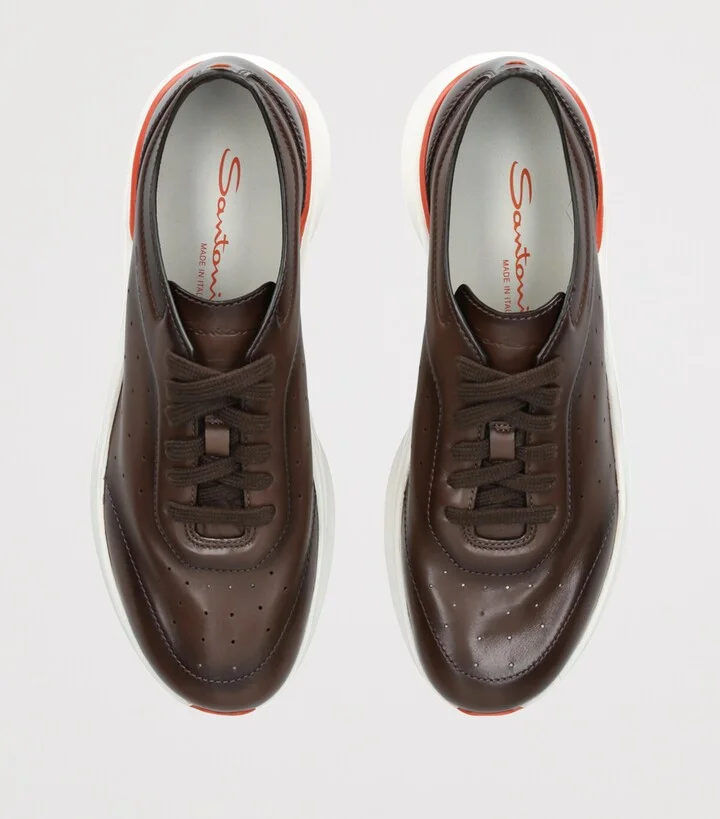 Santoni Leather Easy Bounce Sneakers - Image 4