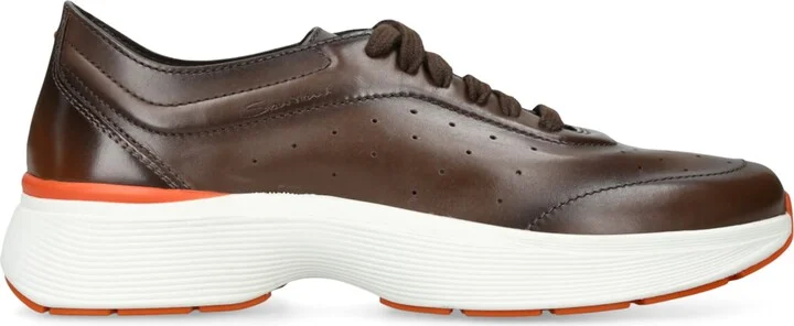 Santoni Leather Easy Bounce Sneakers