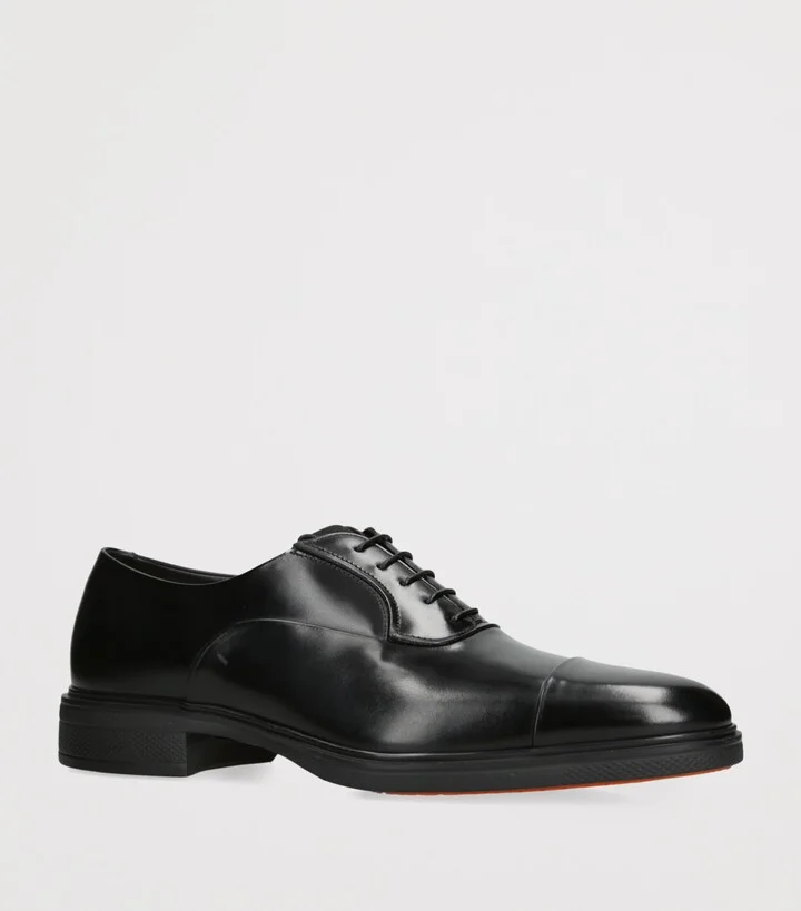 Santoni Leather Easy Oxford Shoes - Image 3