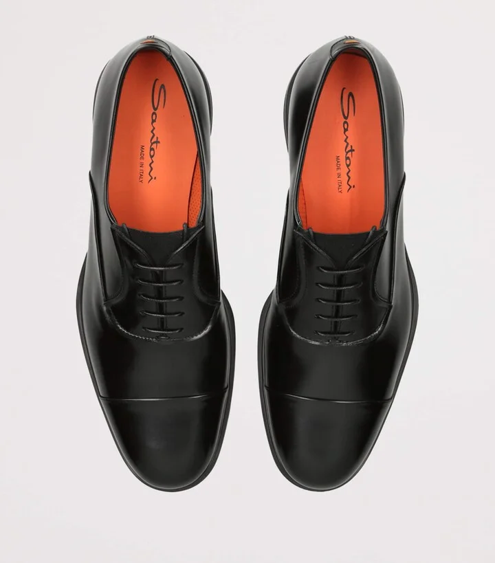 Santoni Leather Easy Oxford Shoes - Image 4