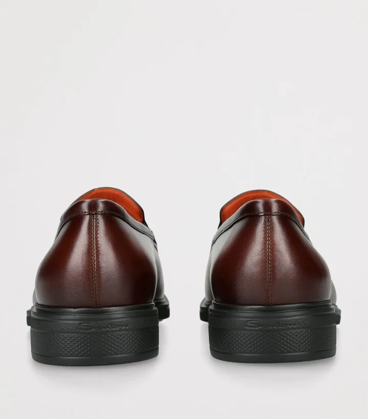 Santoni Leather Easy Penny Loafers - Image 2