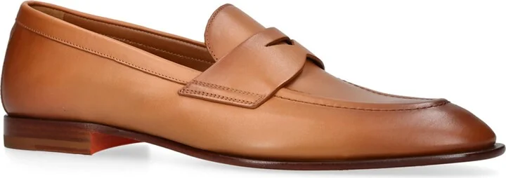 Santoni Leather Famed Loafers - Image 3