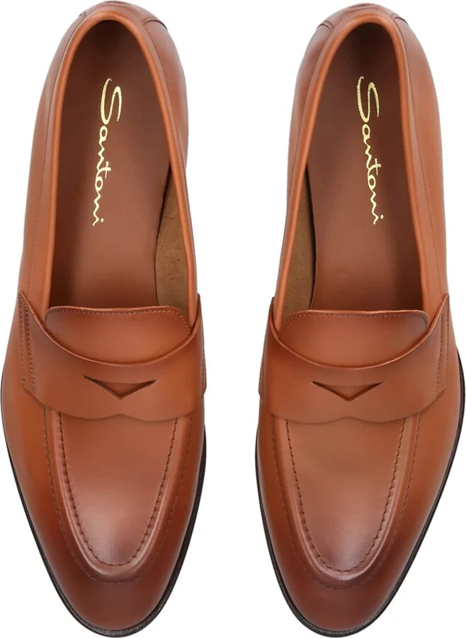 Santoni Leather Famed Loafers - Image 4
