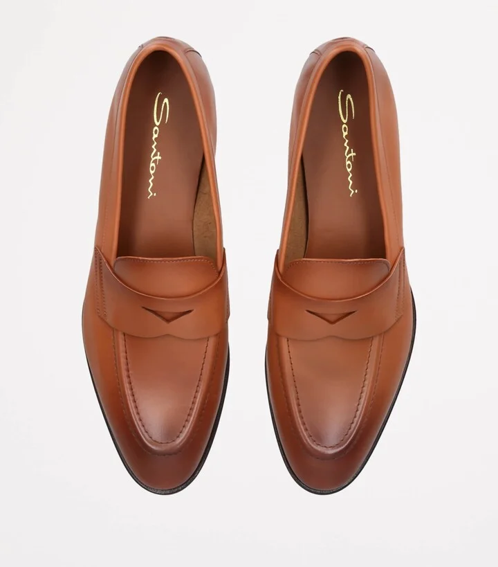 Santoni Leather Famed Loafers - Image 5