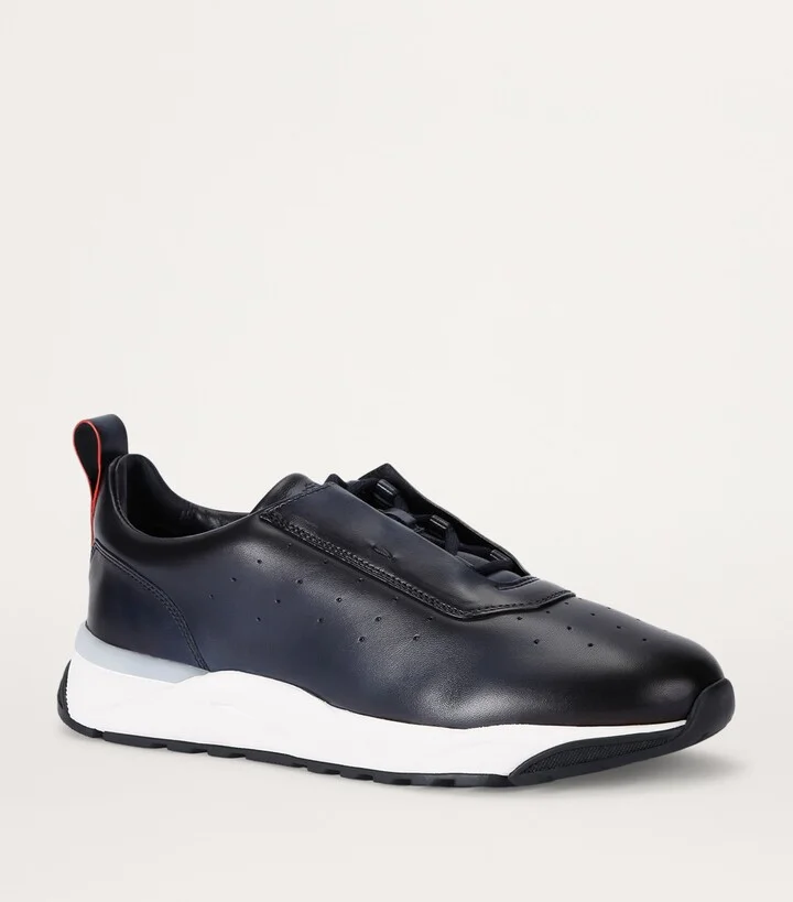 Santoni Leather Innova Sneakers - Image 3