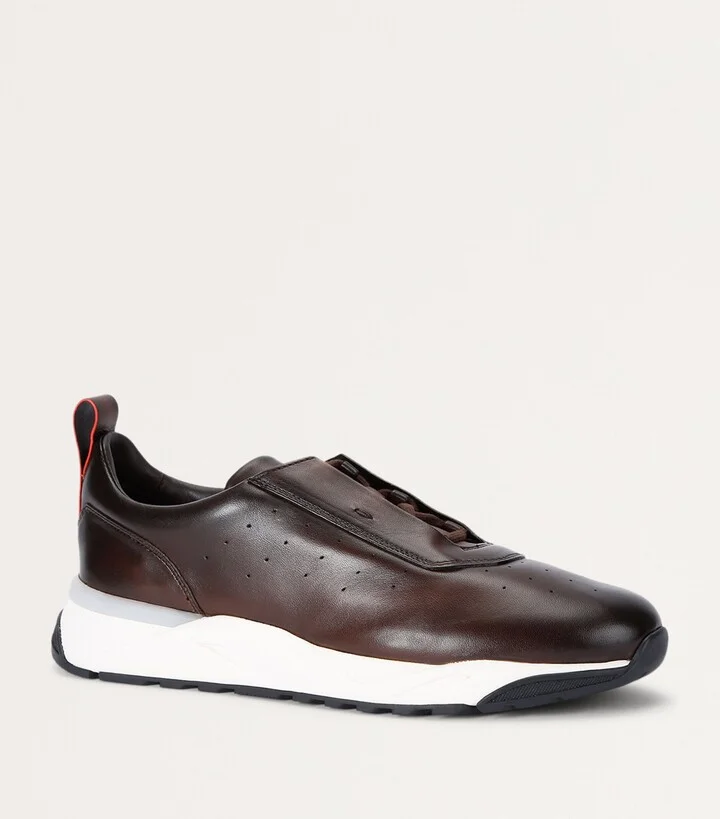 Santoni Leather Innova Sneakers - Image 3