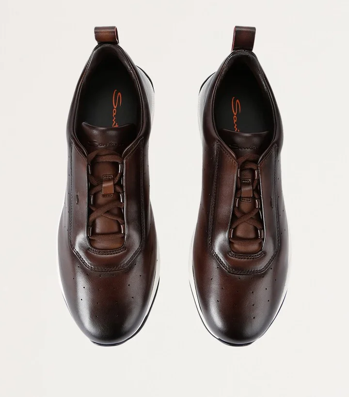 Santoni Leather Innova Sneakers - Image 4