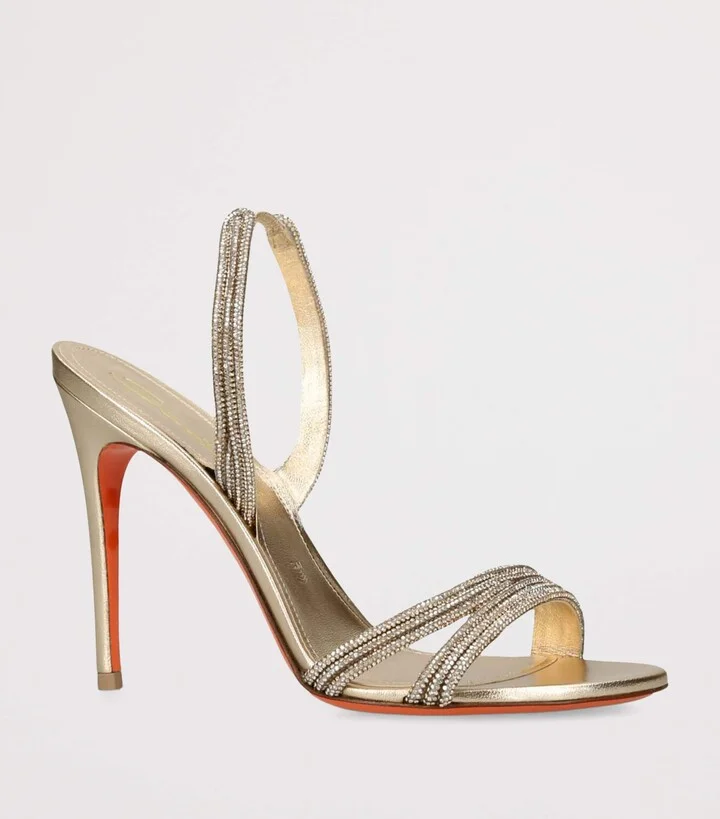 Santoni Leather Justine Slingback Heels 105 - Image 3