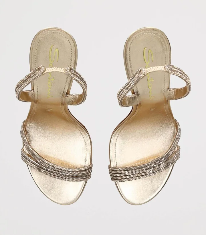 Santoni Leather Justine Slingback Heels 105 - Image 4