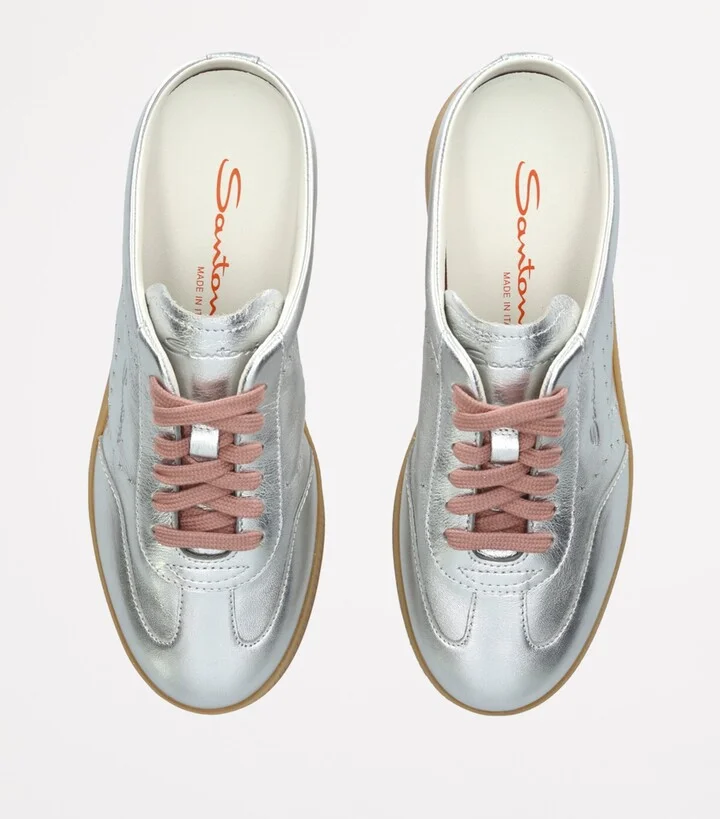 Santoni Leather Metallic Oly Pulse Sabot Mules - Image 4