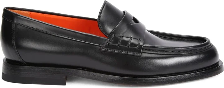 Santoni Leather Penny Loafers - Image 3