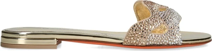 Santoni Leather Serena Sandals