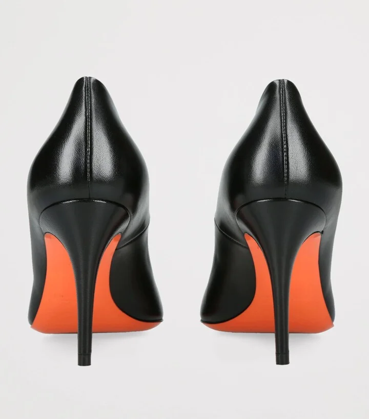 Santoni Leather Sibille Pumps 85 - Image 2