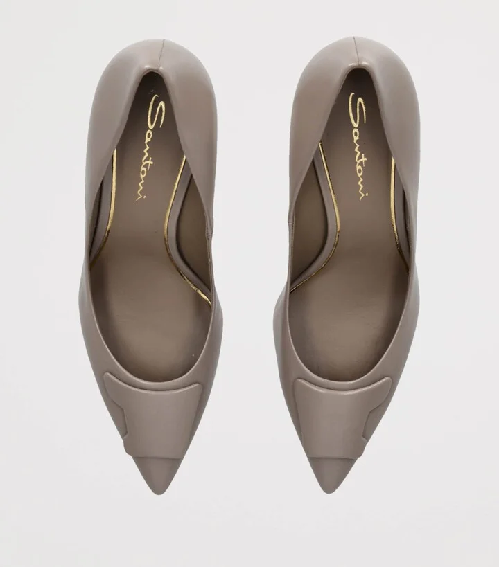 Santoni Leather Sibille Pumps 85 - Image 4