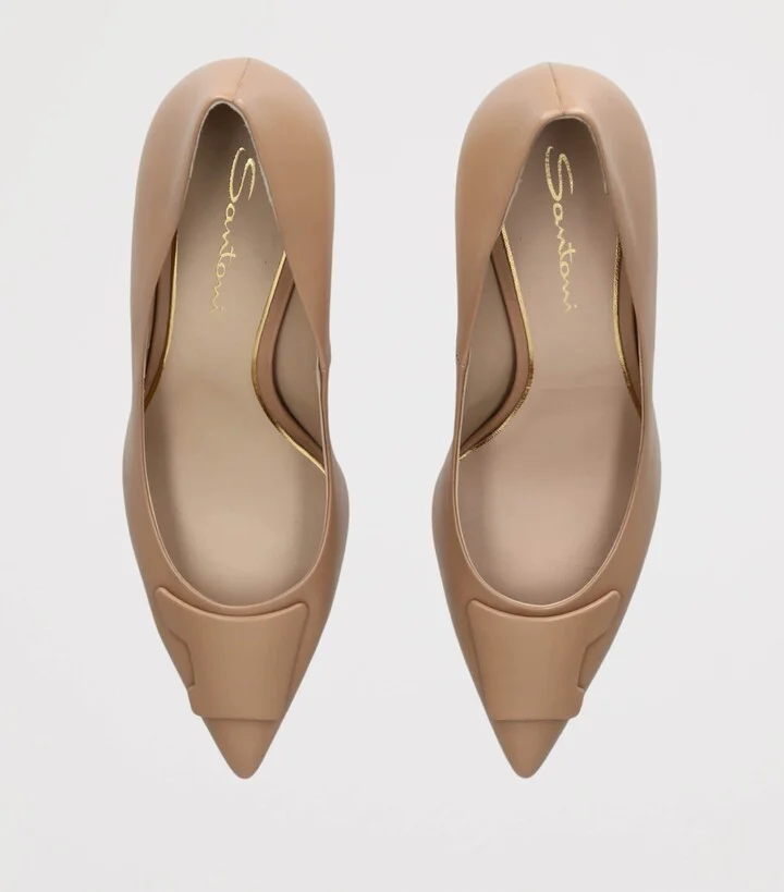 Santoni Leather Sibille Pumps 85 - Image 4