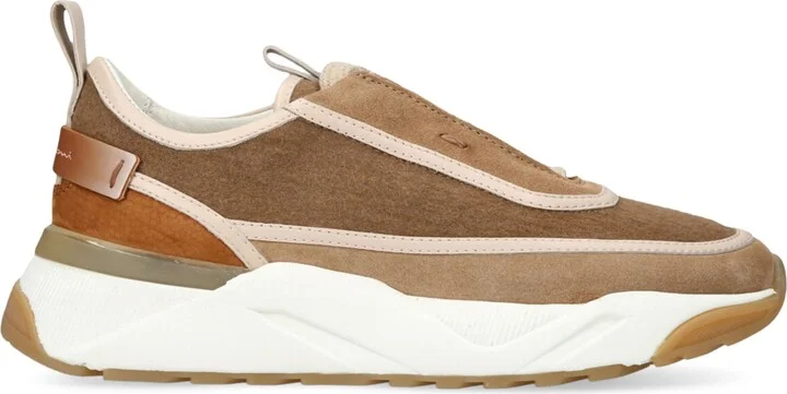 Santoni Leather Yoko Slip-On Sneakers