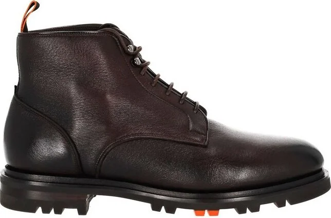 Santoni Logan Lace-Up Ankle Boots