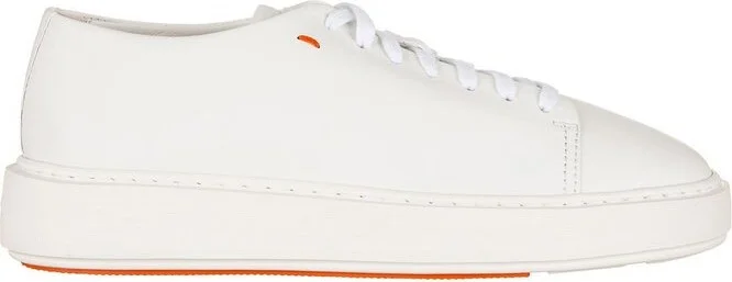 Santoni Logo Printed Lace-Up Sneakers
