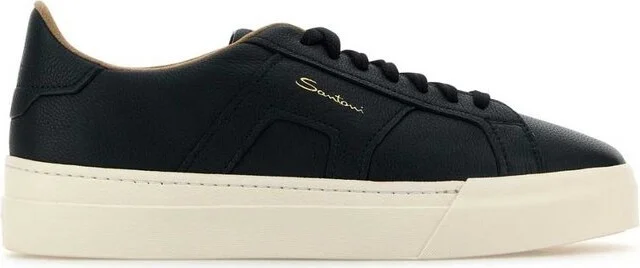 Santoni Logo Printed Low-Top Sneakers