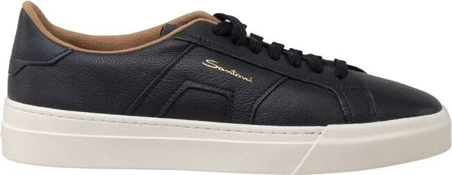 Santoni Logo Printed Low-Top Sneakers