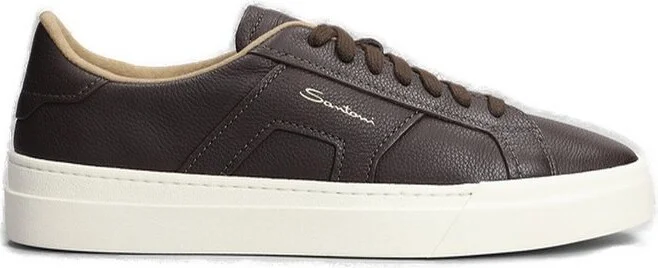 Santoni Logo Printed Low-Top Sneakers