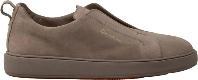 Santoni Logo Printed Slip-On Sneakers