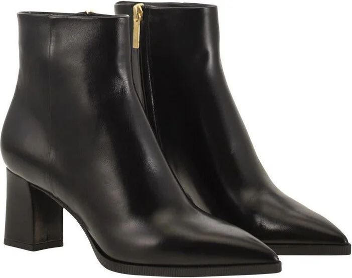Santoni Medium Heel Leather Ankle Boot - Image 4