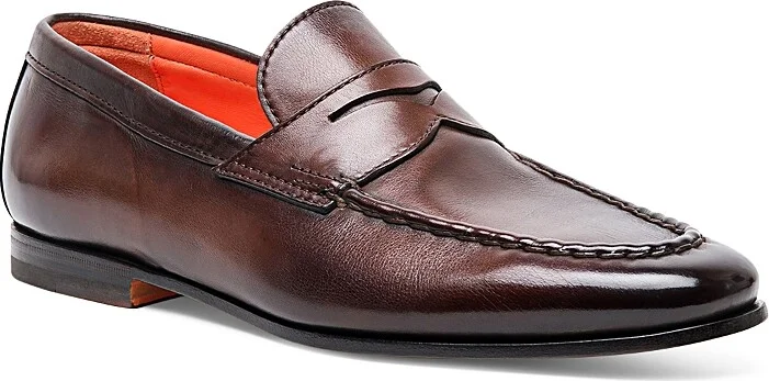 Santoni Men's Carlos Slip On Penny Loafers