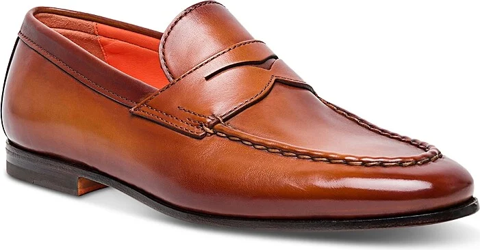 Santoni Men's Carlos Slip On Penny Loafers
