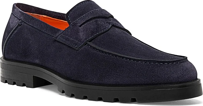 Santoni Men's Detroit Slip On Penny Loafers
