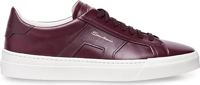 Santoni Men's Double Buckle Lace Up Sneakers