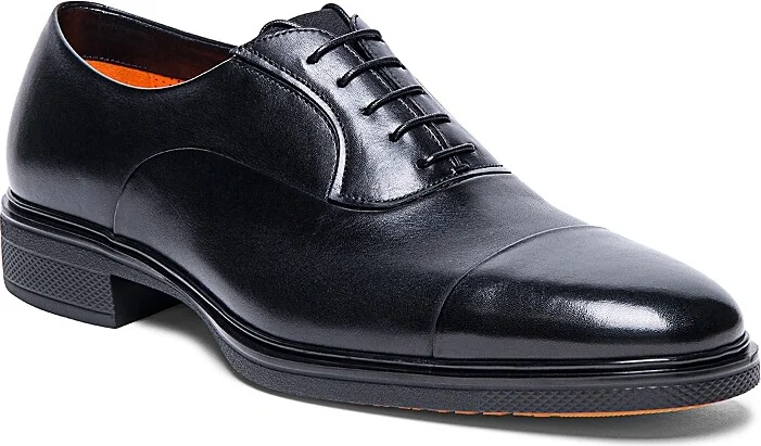 Santoni Men's Easy Cap Toe Lace Up Dress Shoes