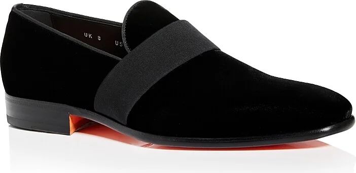 Santoni Men's Isomer-Vlun01 Velvet Slip On Formal Loafers