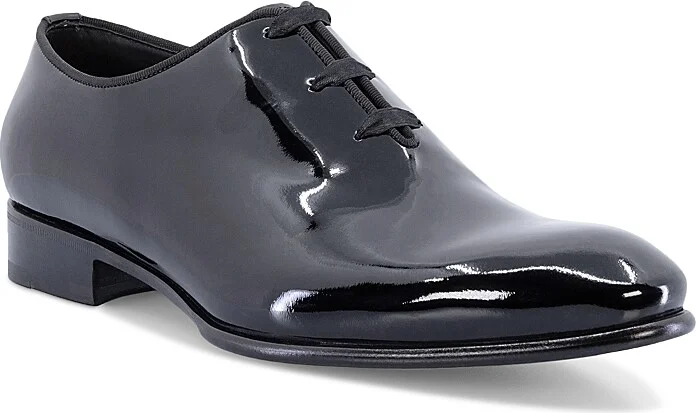 Santoni Men's Padova Wholecut Patent Lace Up Formal Shoes