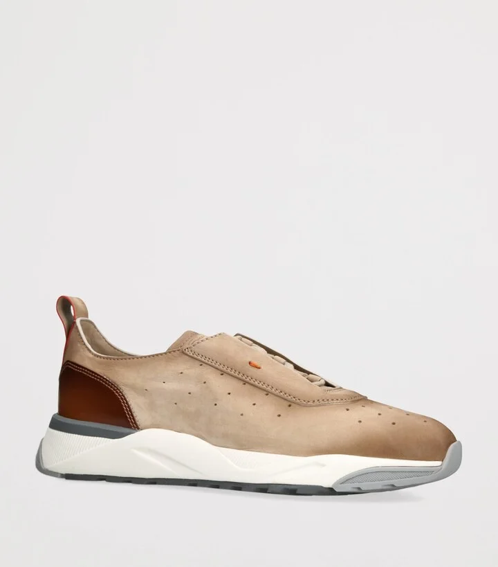Santoni Nubuck Leather Innova Sneakers - Image 3
