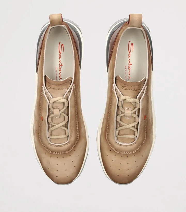 Santoni Nubuck Leather Innova Sneakers - Image 4