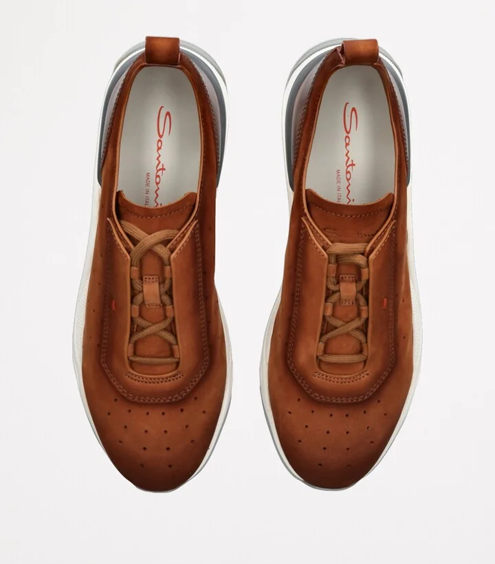 Santoni Nubuck Leather Innova Sneakers - Image 4