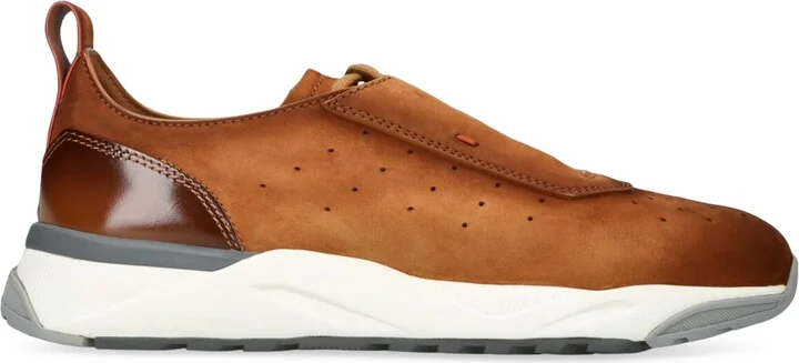 Santoni Nubuck Leather Innova Sneakers