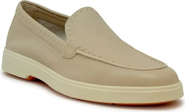 Santoni Nude Leather Loafer - Image 2